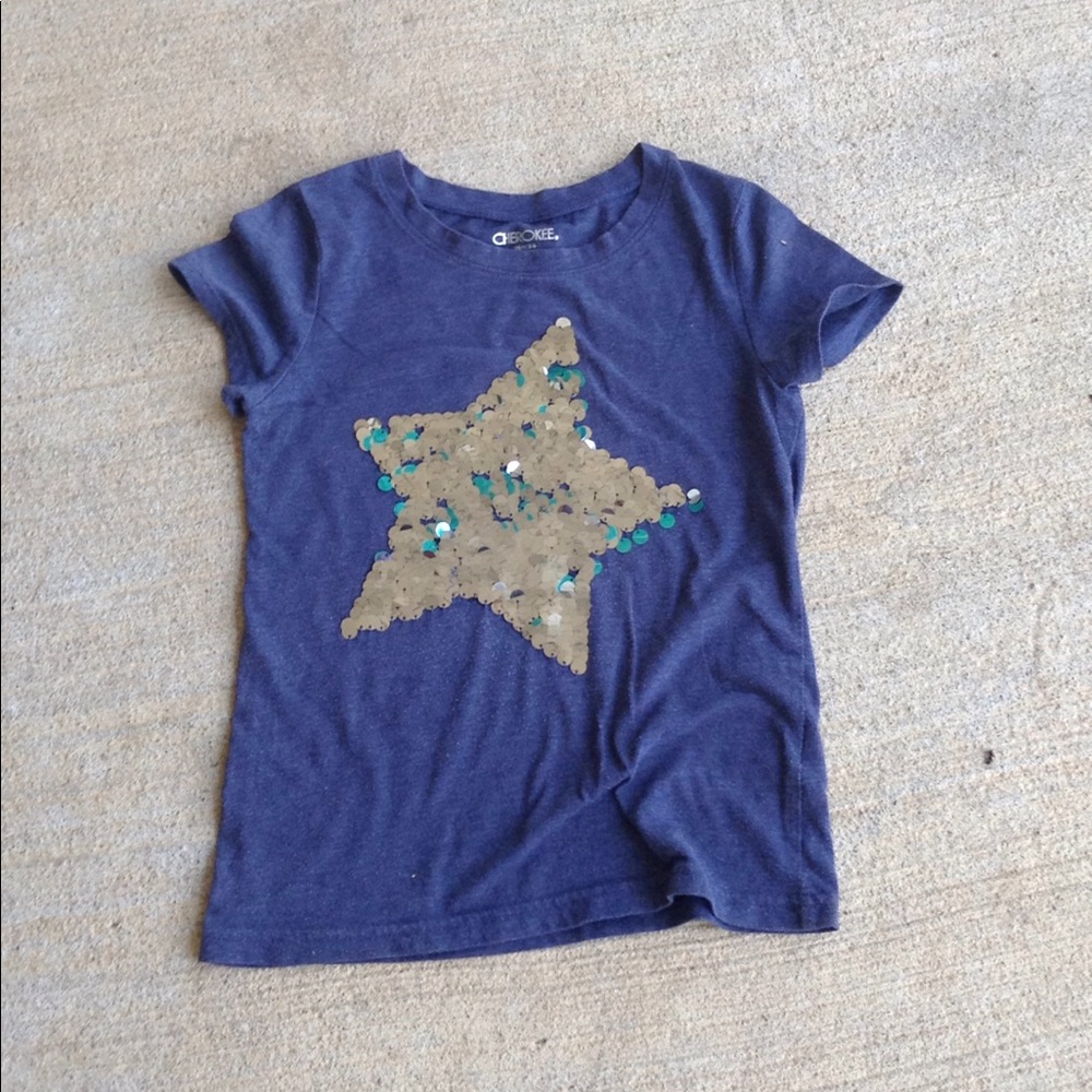 Blue sequence star shirt